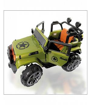 JEEP 4 MOTORES, 4WD, COCHE 12V BATERIA , MANDO RC, VERDE, 2 PLAZAS - AT-BIGFOTGREEN